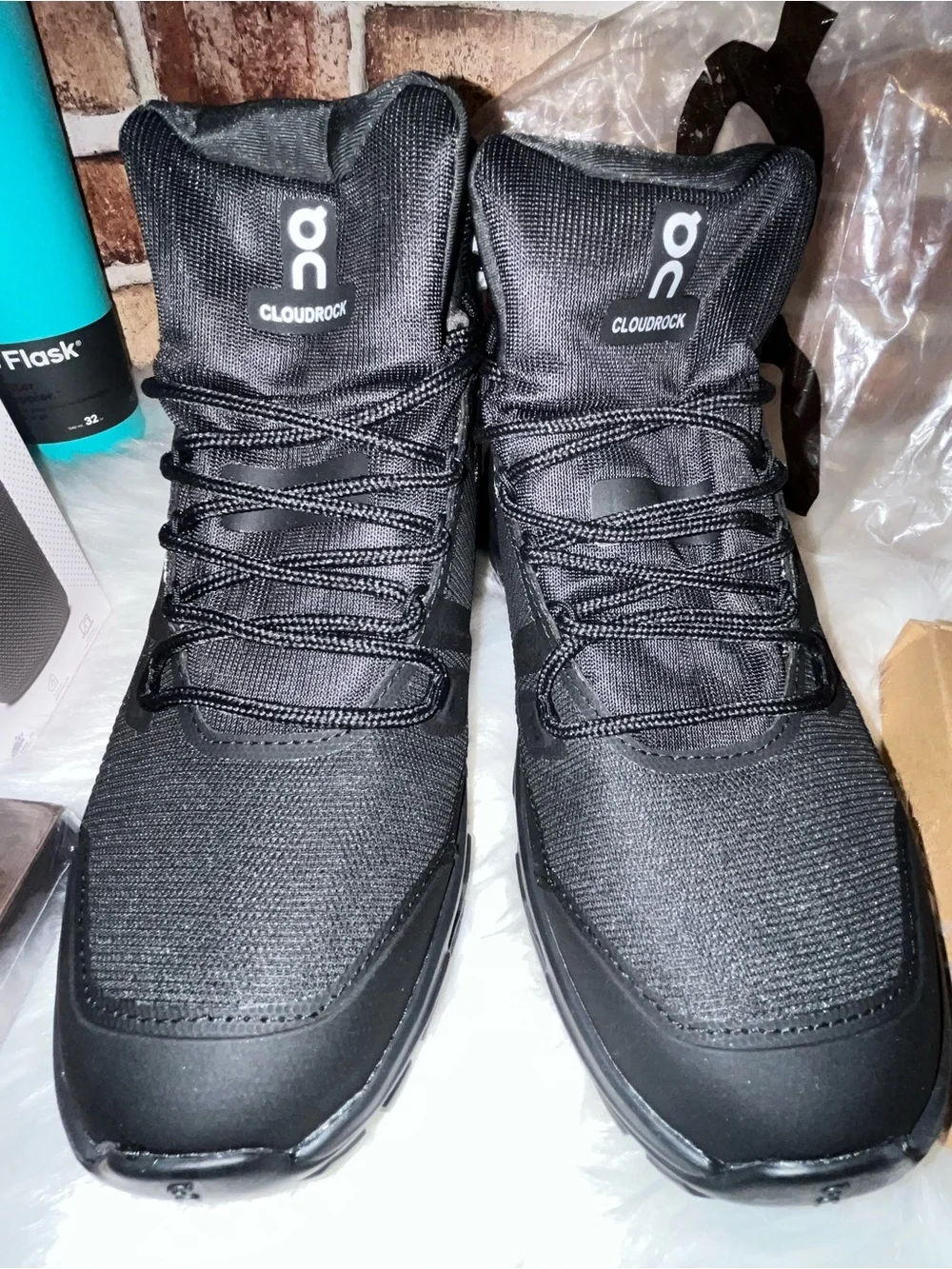 On Running Black Cloudrock Waterproof Men's Trail Boots